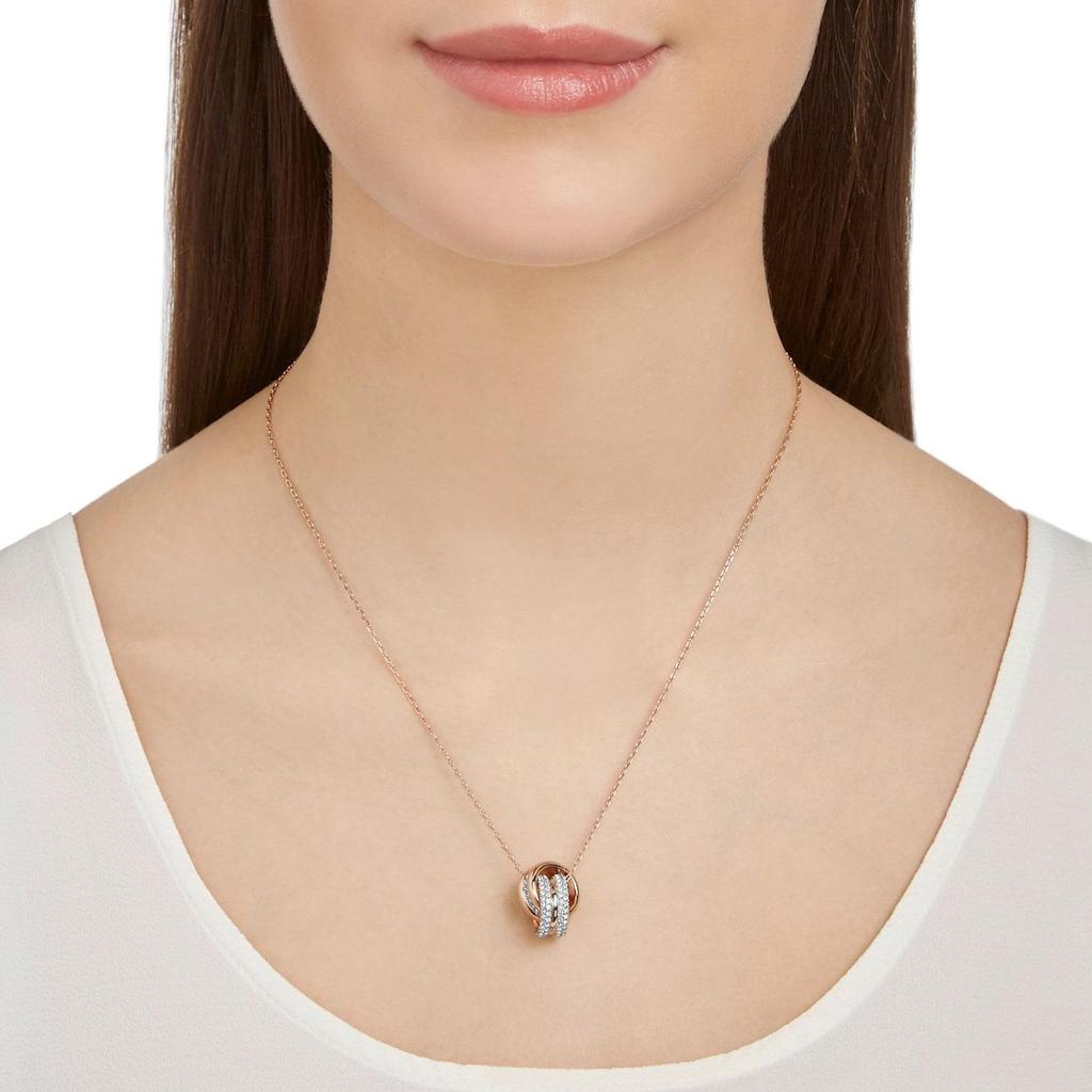 Swarovski 5240525 Further Pendant, White, Rose-Gold Tone Plated