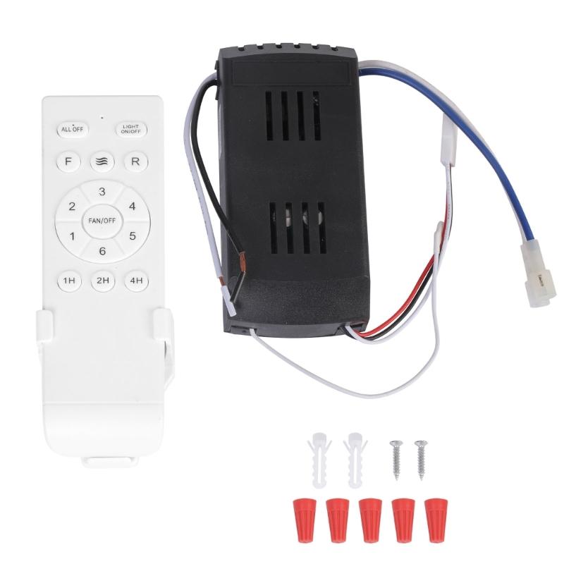 Télécommande Sans Fil Universelle Convient aux Ventilateurs de Plafond 6 Vitesses Réglables et 3 Modes de Minuterie Texture ABS