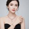 Sparkling Women's Rhinestone Jewelry Set Stud Earrings Bridal Crystal Jewelry Set  Party Banquet