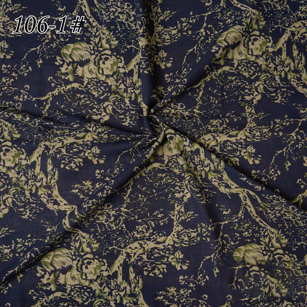 145x100cm Cotton Linen Small Floral Printed Fabric For Women's Clothing, Decorative Fabric DIY Handmade Sewing Cloth Fabric
