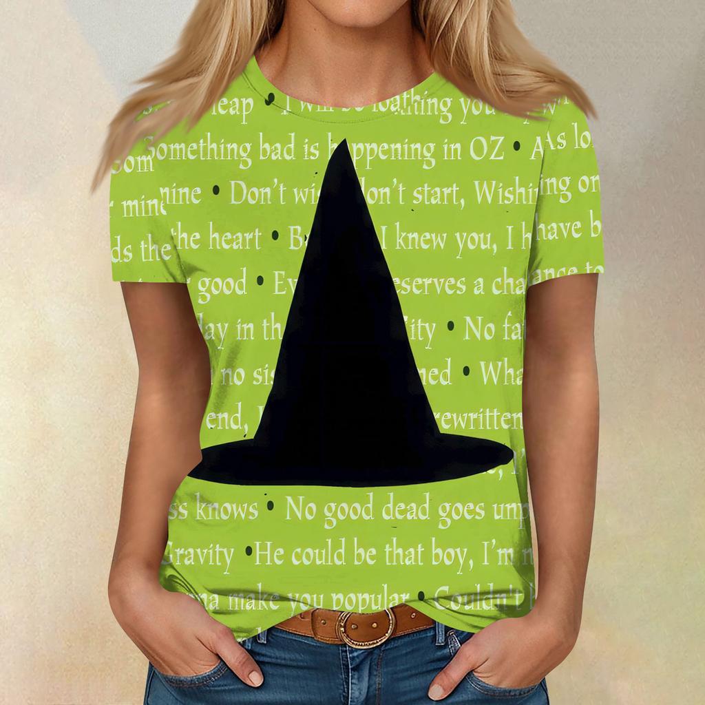 Women's Casual Fashion Cartoon Print Short-Sleeve Top/T-Shirt