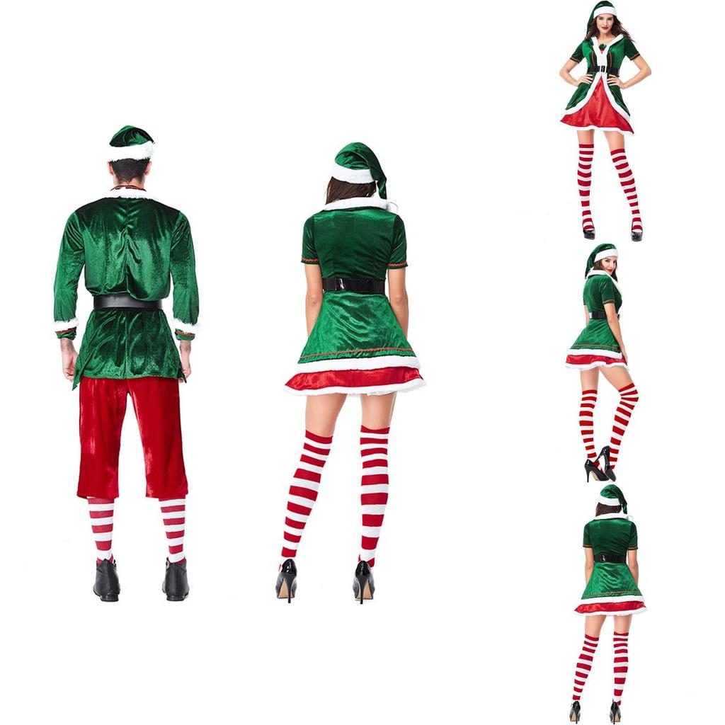Stylish And Durable Adult Santa's Helper Elf Costume For Holiday Fancy Dress