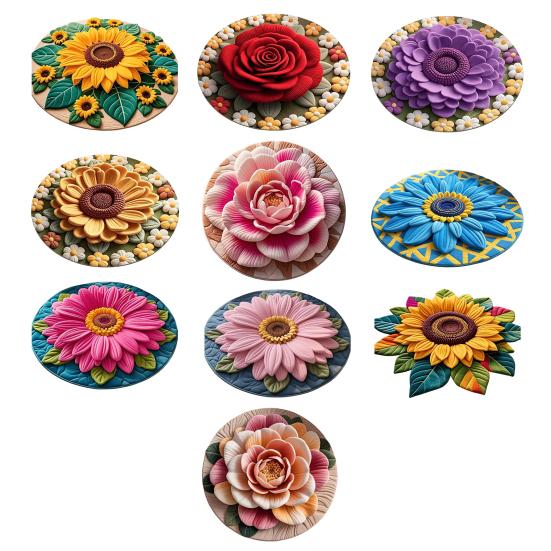 3D Sunflower Area Rug Absorbent Quick Dry Plush Diatomaceous Earth Floor Mat Non-slip Living Room Bedroom Bathroom Kitchen Decoration Floral Carpet