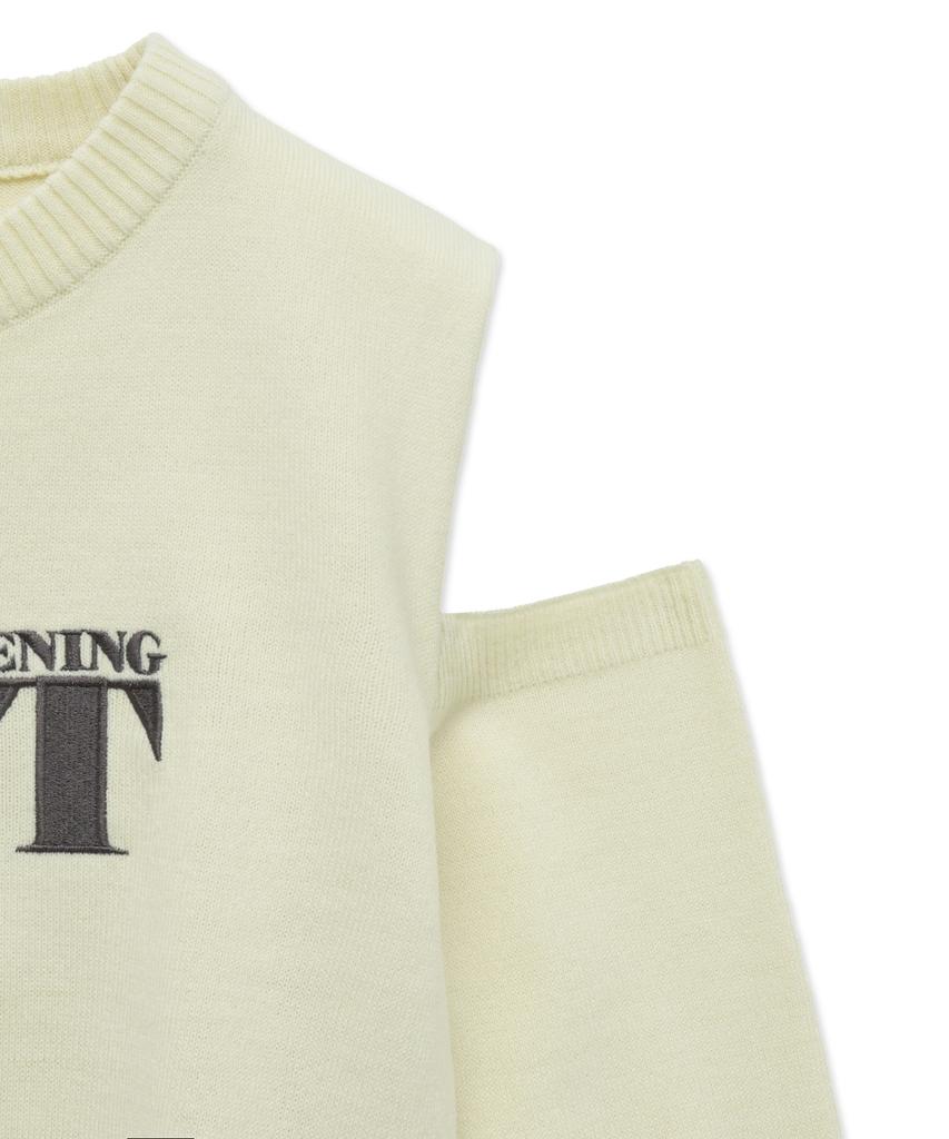 THE SATURDAY EVENING POST Cutout Knit_Ivory