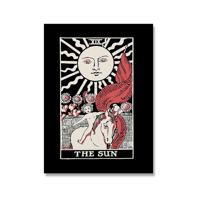 Nordic Abstrakte Liebhaber Tarot Wand Kunst Bild Leinwand Malerei Sonne Königin Priesterin Poster Drucken Drucke Wohnzimmer Wohnkultur