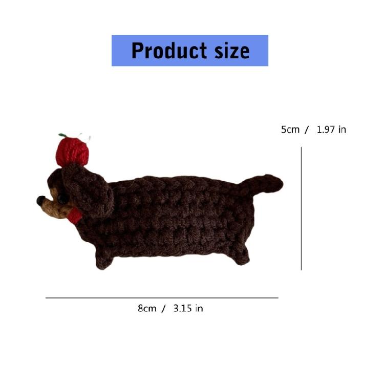 1PC Eye Catching Crochet Yarn Hair Clip for Kids and Adults Fun and Cartoon Pet Cats Designs for Kids and Adults