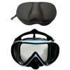 High-Definition Anti-Choke Diving Goggles with Integrated Nose Protector for Nearsighted Men and Women, Includes EVA Case