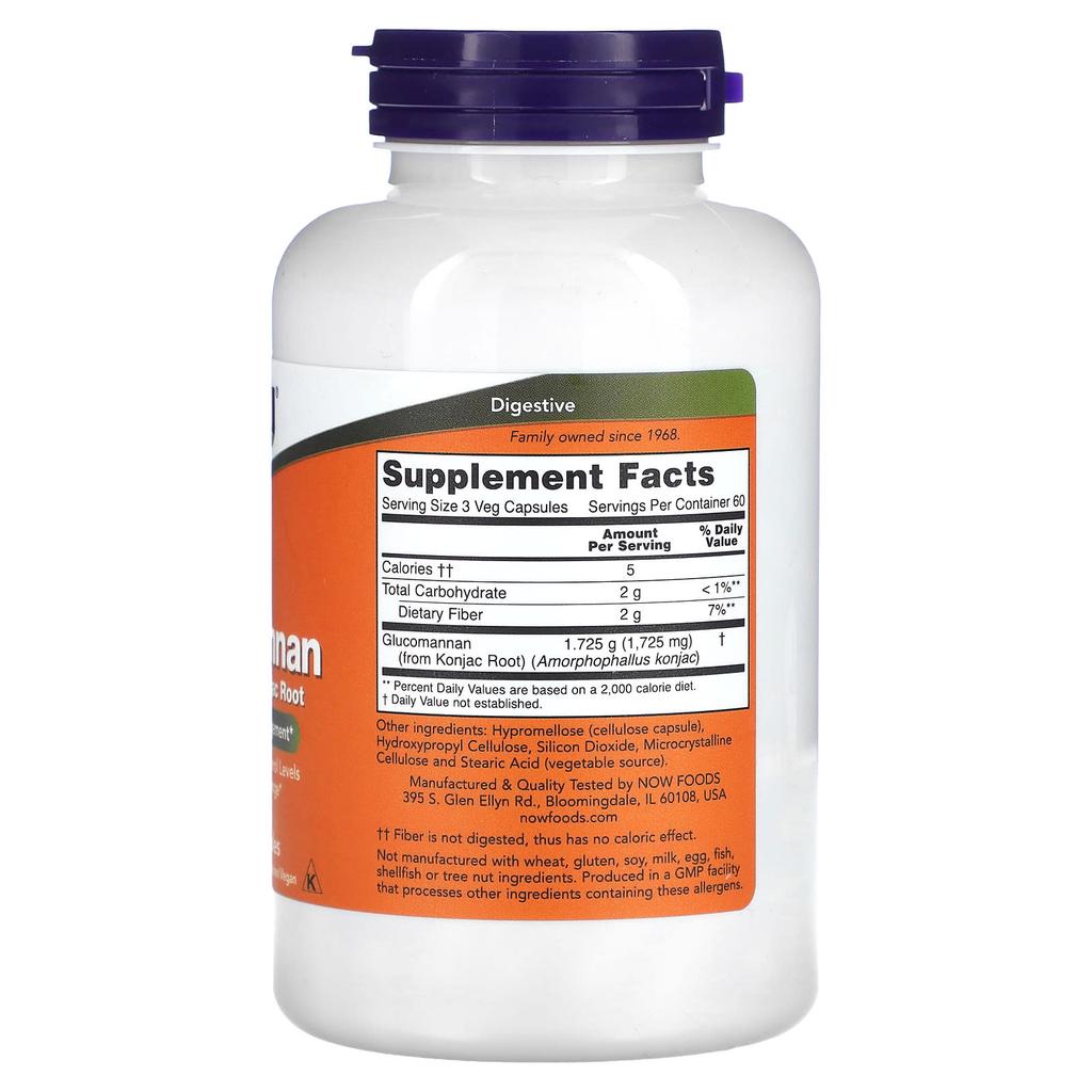 Glucomannan, Veggie Capsules 180 (575Mg per Capsule)