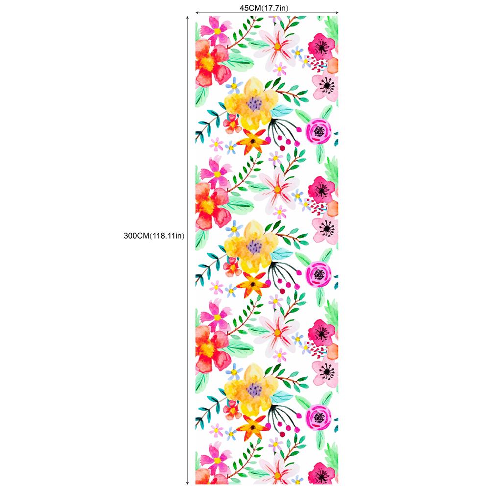 Chinesisch Rot Floral Abziehen und Aufkleben Tapete Abnehmbares Vinyl Selbstklebende Wandrenovierungsaufkleber Heimdekor Tapeten