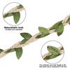 Artificial Green Leaf Jute Rope Vine DIY Craft Fake Greenery Garland for Wedding Home Party Wall Hanging Decoration