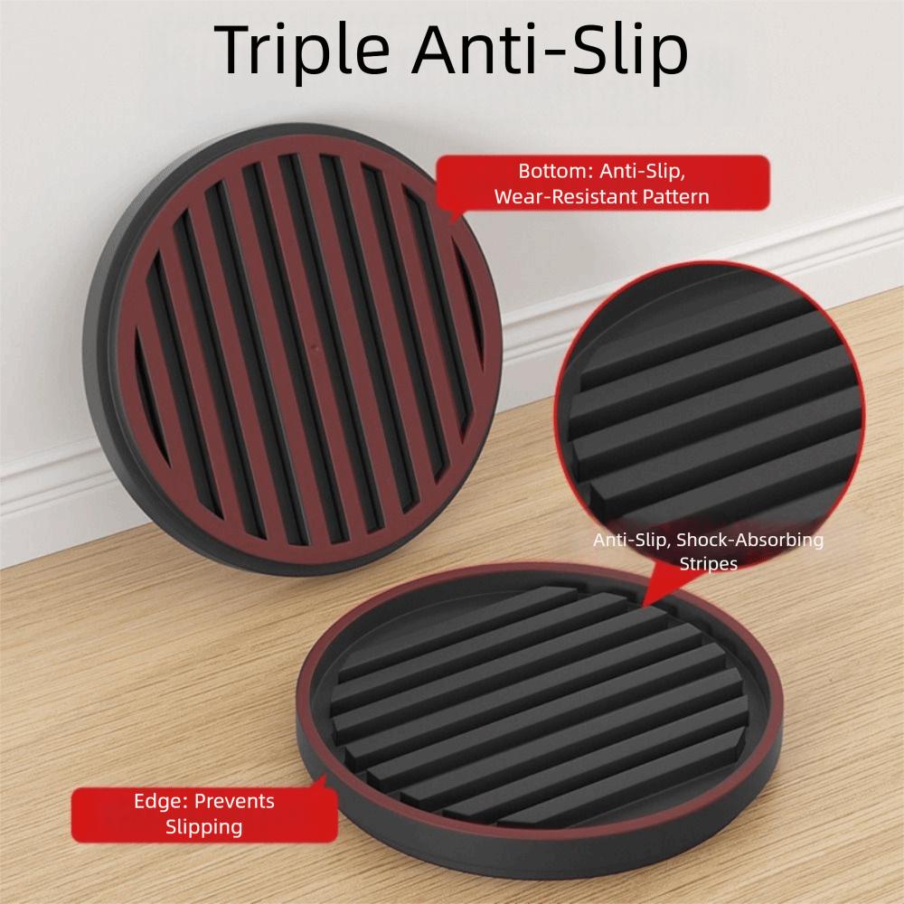 Heavy-Duty Furniture Foot Pad Non-slip Round Bed Lifts Risers Adjustable Square Washing Machine Support Refrigerator