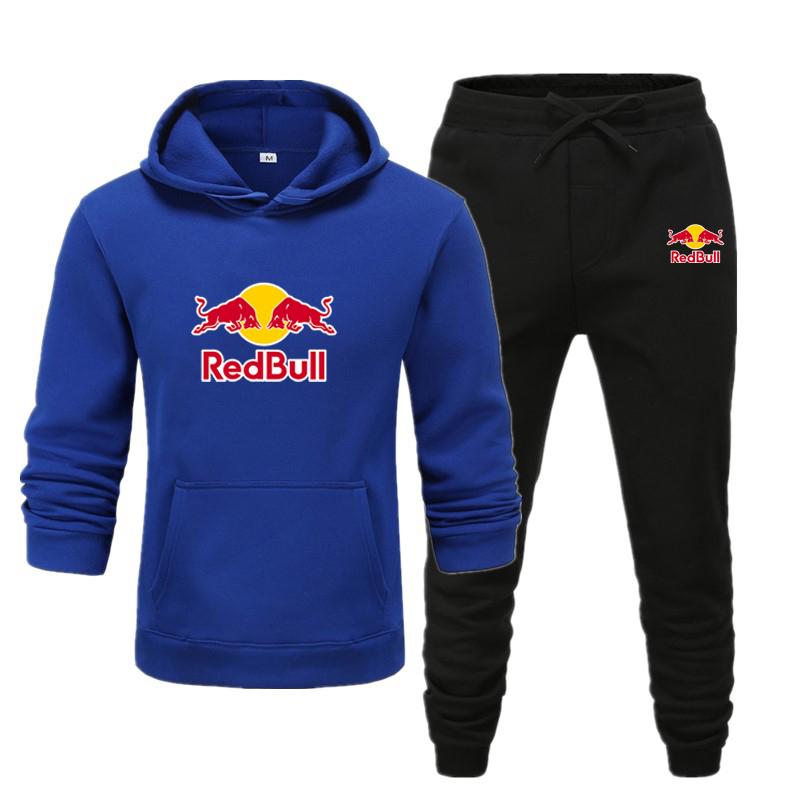 Red Bull Men/women Sportswear Sets Spring Autumn Brand Hooded Sweatshirt Casual Tracksuit Men 2 Piece Hoodies + Pants Men Clothing