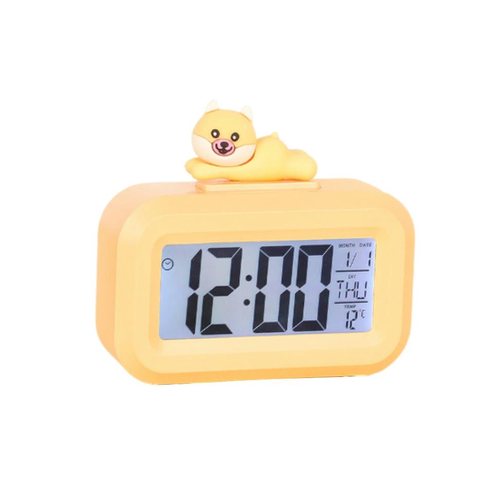 Ceas digital LED Kawaii drăguț Roma decor desen animat porc ceas deșteptător cu lumină de noapte cameră drăguț ceas dormitor noptieră ornamente