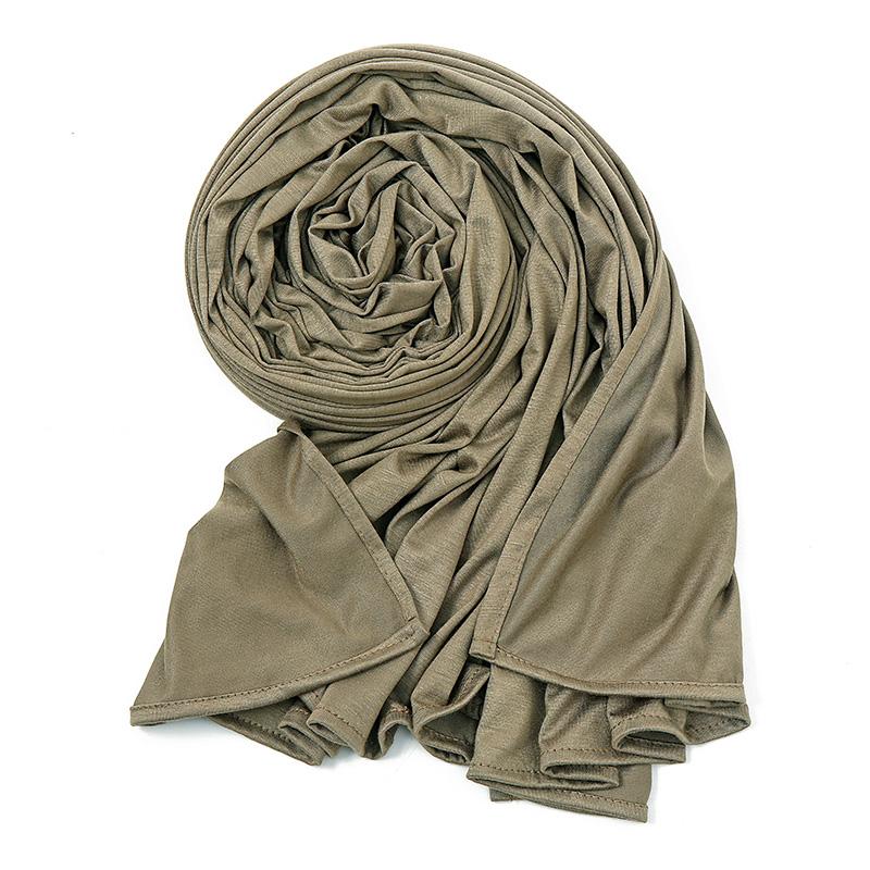 Cotton Jersey Instant Hijab Scarf Muslim Fashion Plain Wraps Soft Women'S Head Hood Scarf Elasticity Shawls Underscarf Headscarf