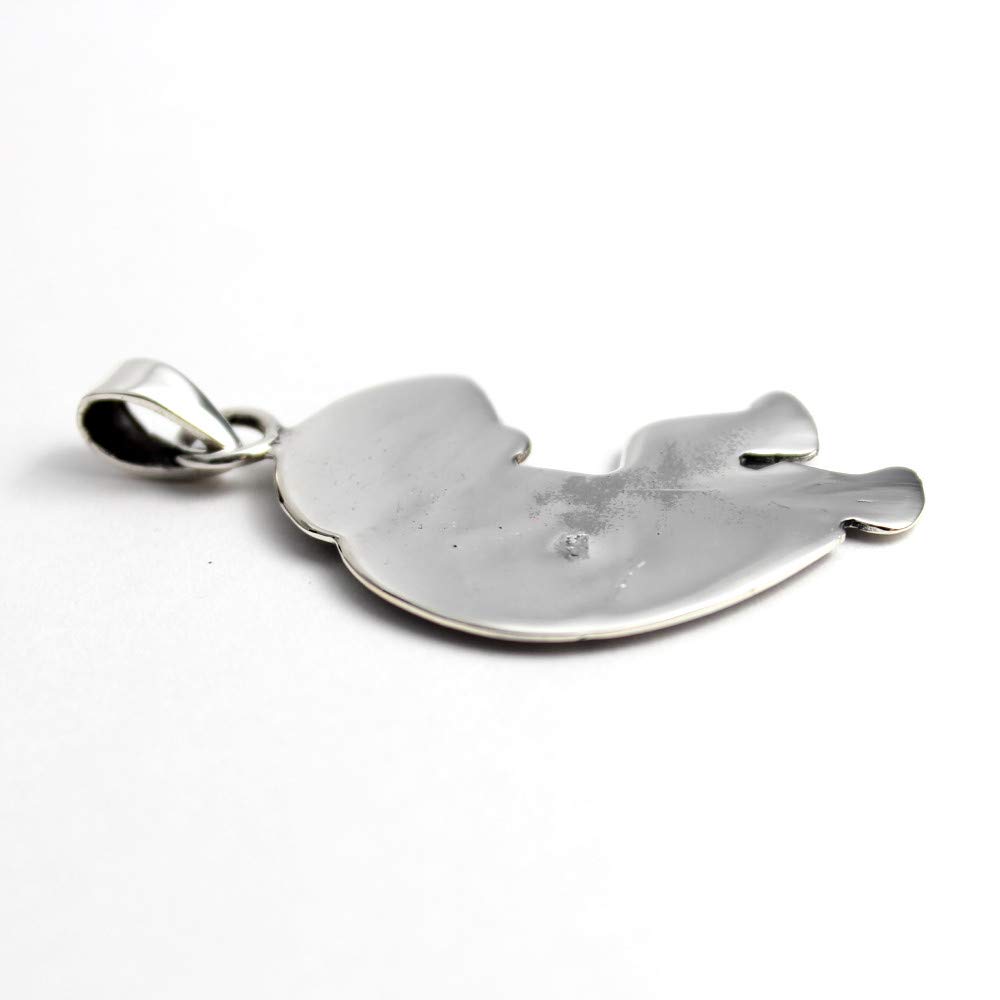 Native American Indian Kokopelli Sterling Silver 925 Pendant Top