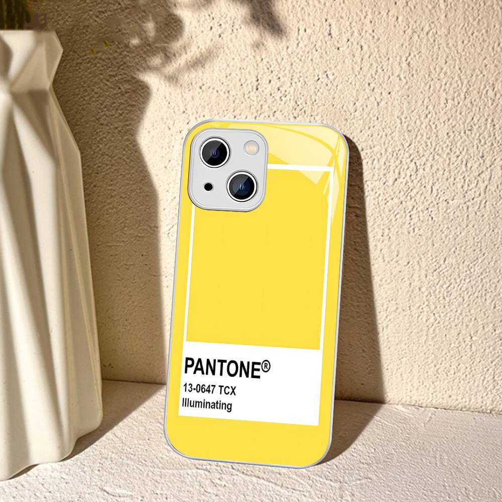 Pantone Candy Color Tempered Glass For Iphone 14 13 12 11 Pro Mini XS MAX 14Plus X XS XR Fundas