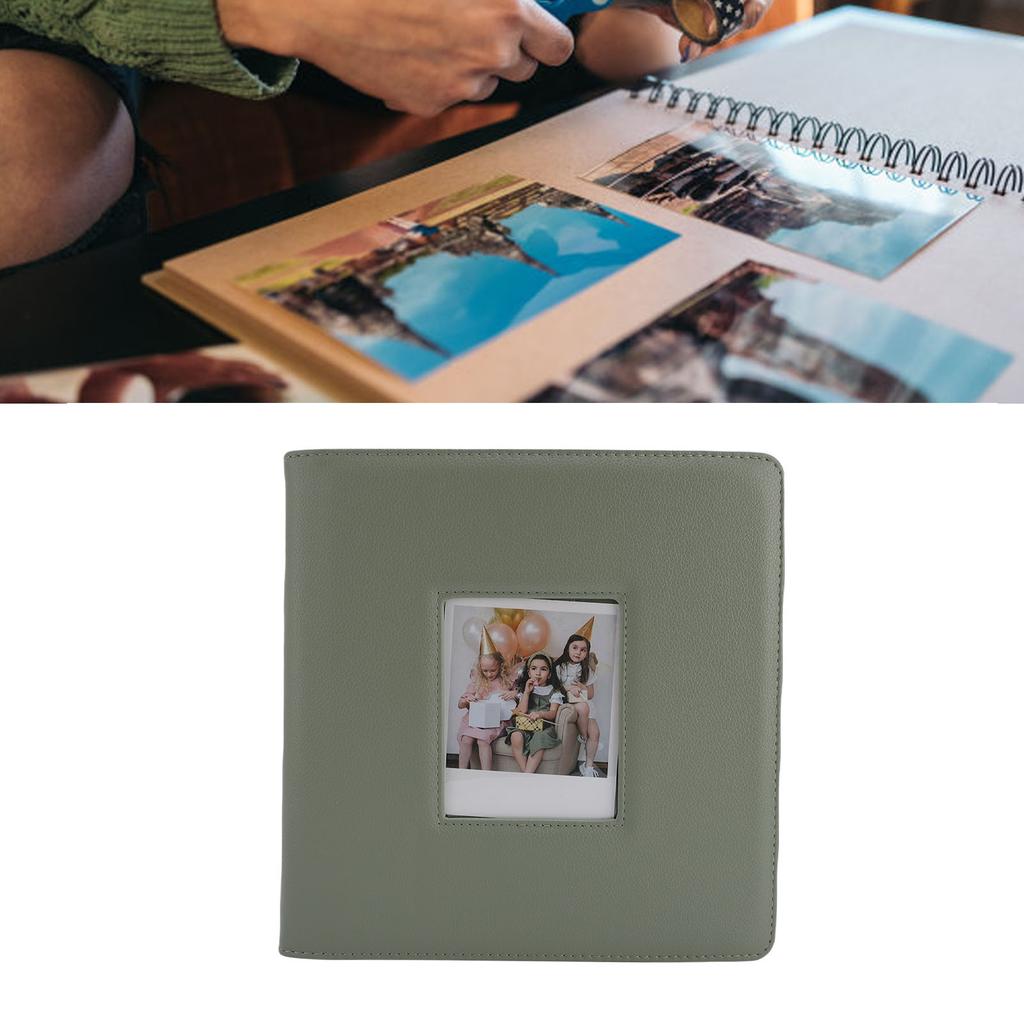 Fotoalbum vhodné pro široké fotografie 300 400 90x110mm, 36 stran, kapacita 288 fotografií, obal z PU kůže, přední okénko