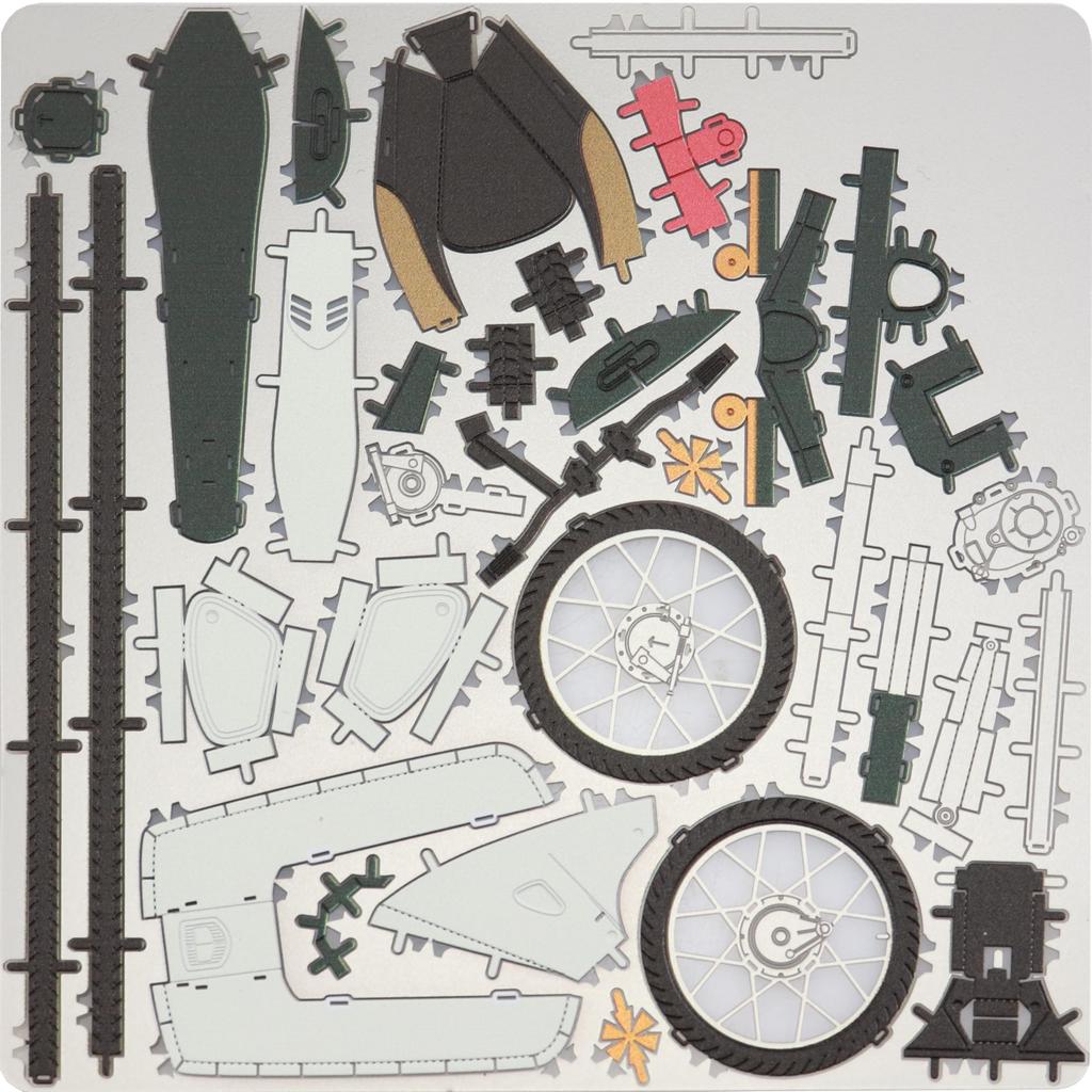 Tenyo Metallic Nano Puzzle and Building HONDA Super Cub 50 Stainless Steel No Adhesive Laser Craft 3D Culture, Science, Series T-ME-025M. Material,