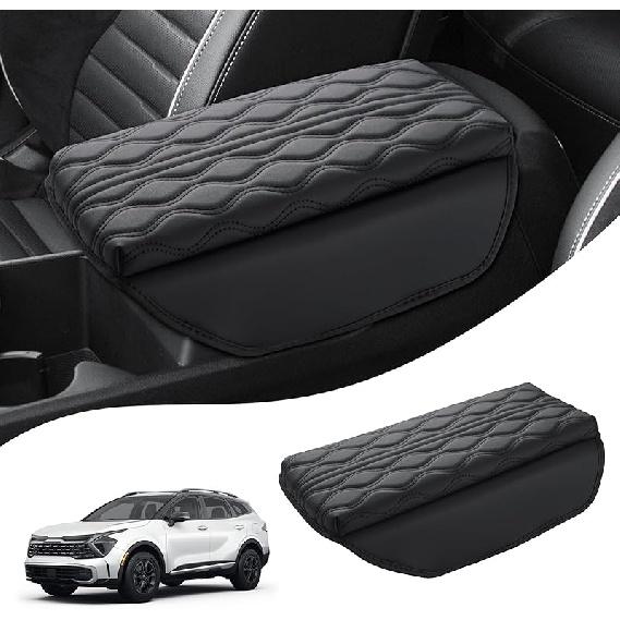 Autorder Center Console Cover For -2024 2025 2026 Kia Telluride Accessories Armrest Cushion Cover Nappa Leather Middle Console Covers Telluride