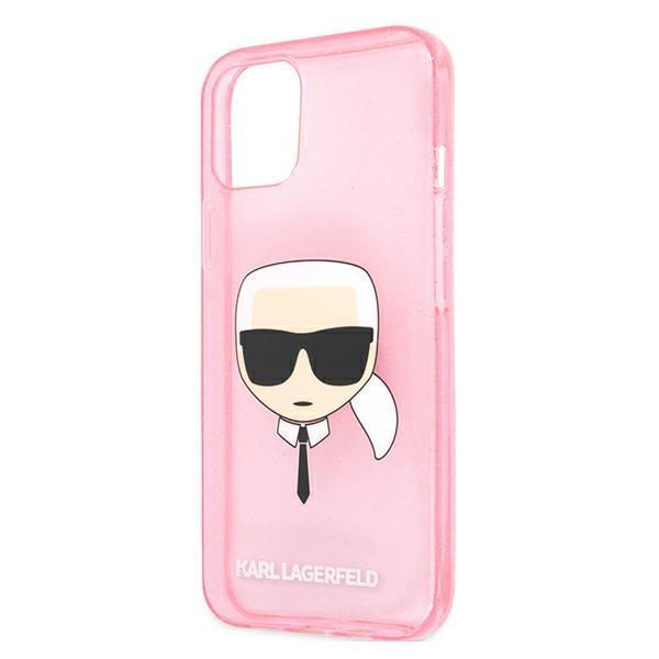 Karl Lagerfeld Klhcp13Skhtuglp Iphone13 Mini 5,4 Różowy/Pink Hardcase Glitter Karl`s Head