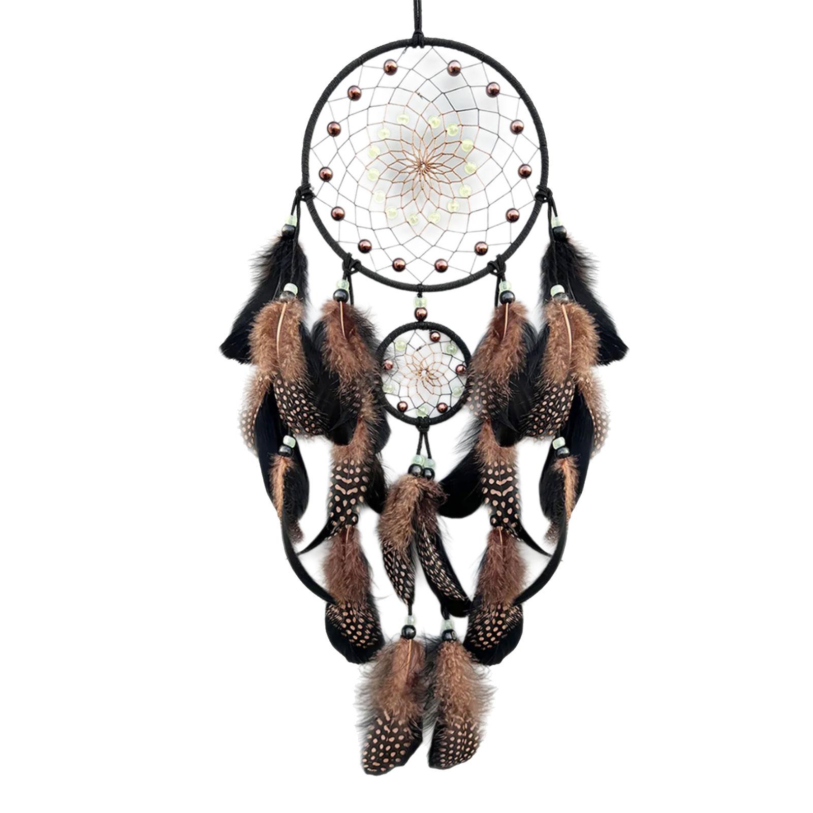 

Светящийся в темноте ловец снов, настенное украшение с перьевыми кисточками, колокольчики ветра для декора спальни и детской