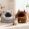 Kissen Katze Schlafbetten Halbgeschlossene Kuppel Kleintierhaus Zelt Hundenest Haustierbedarf