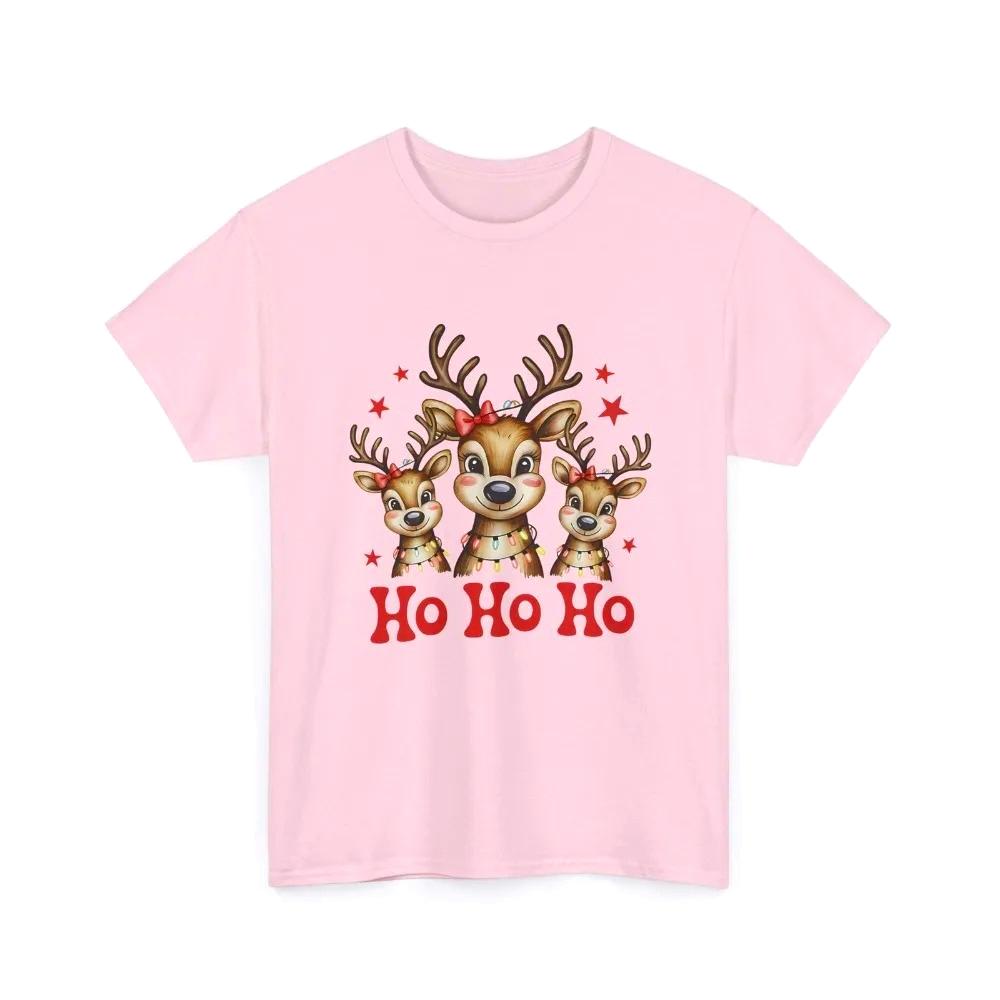 

HOHOHO Cute Reindeer Christmas Cartoon Printed Apparel Christmas Women Tshirt Casual Daily Life Xmas Tshirt Clothing 4XL