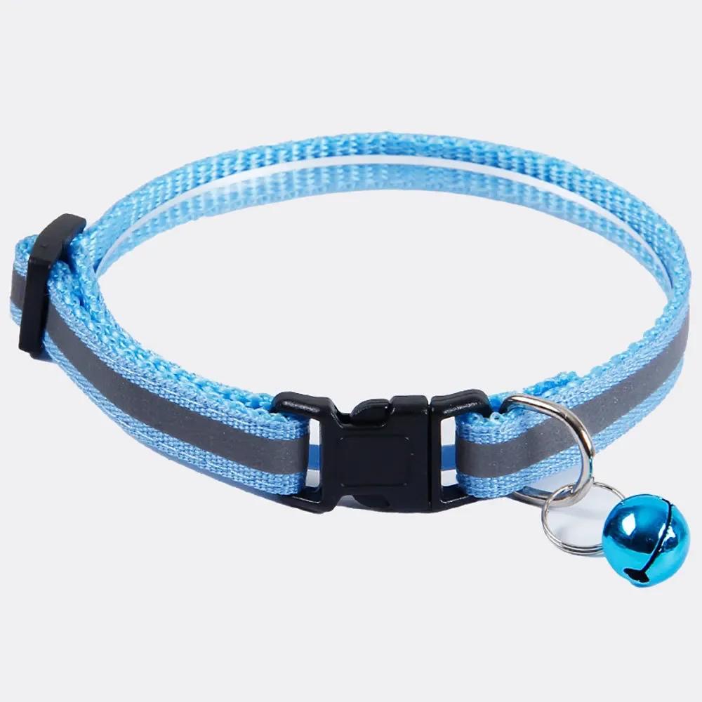 Cute Dog Cat Collar Cat Necklace Adjustable Reflective Colorful Bell Patch Collar Buckle Dog Collar Pet Items Dog Accessories