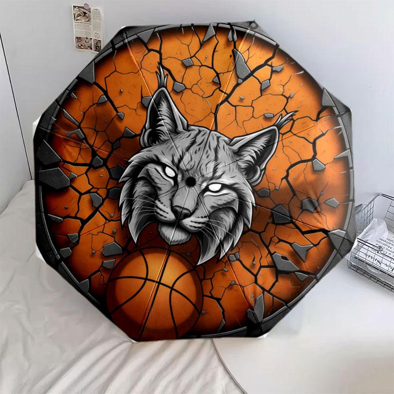 BasketballAnimals Pattern Pattern New Style Umbrella, 1 Piece Automatic Folding Umbrella, Portable Travel Umbrella, Outdoor Umbrella, Birthday Gift