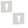 Square Rosettes Insert Plates for Interior Door Handles Satin Fiore