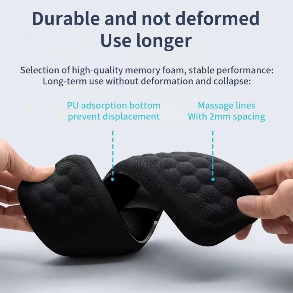 Desk Mat Foam Mouse Pad Ergonomic Design Comfortable Mouse Wrist Rest Non-Slip Base Relax Keyboard Wrist Rest Office