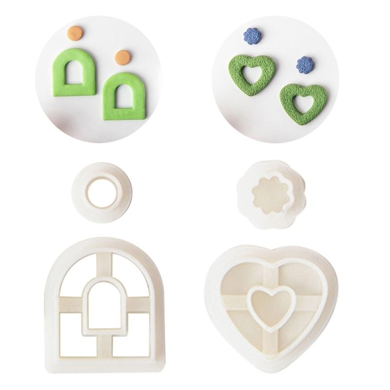 Weicher Ton Polymer Clay Ausstecher Keramik DIY Französische Ohrringe Geometrische Ausstechformen für Ohrring Schmuck Anhänger Herstellung