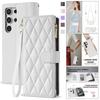 Crossbody Lanyard Leder Reißverschluss Geldbörse Handyhülle Für Samsung Galaxy S25 Edge S24 Ultra S23 FE S22 S21 S20 Plus Note 20 Flip Cover
