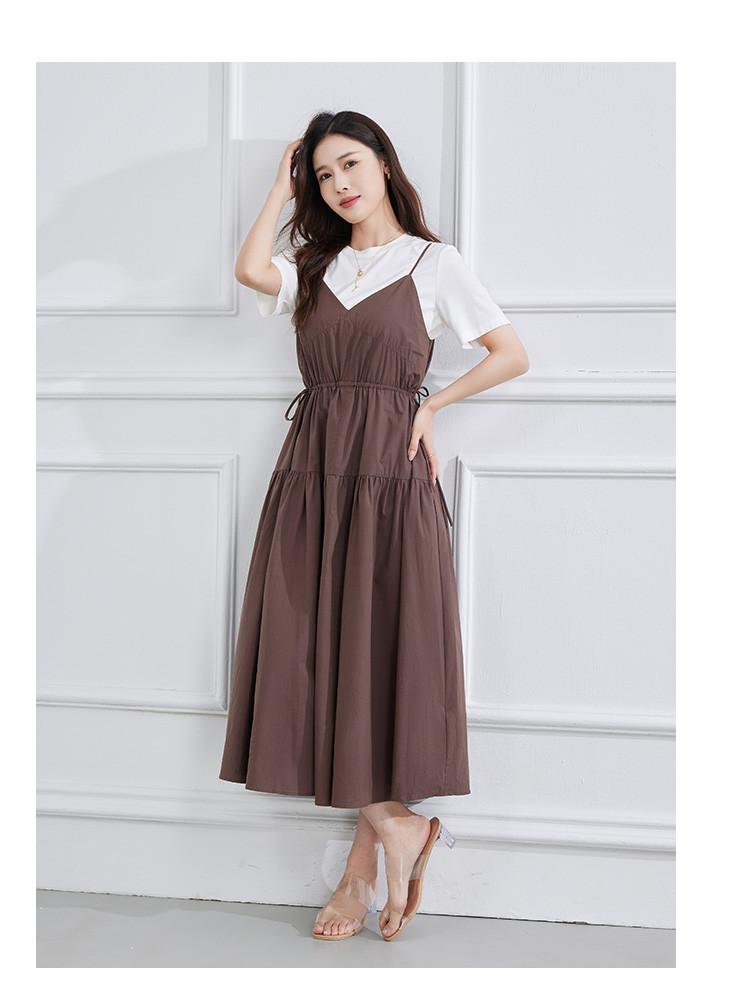 Summer New Age Reducing Short T+Strap Skirt Women's Two Piece Set