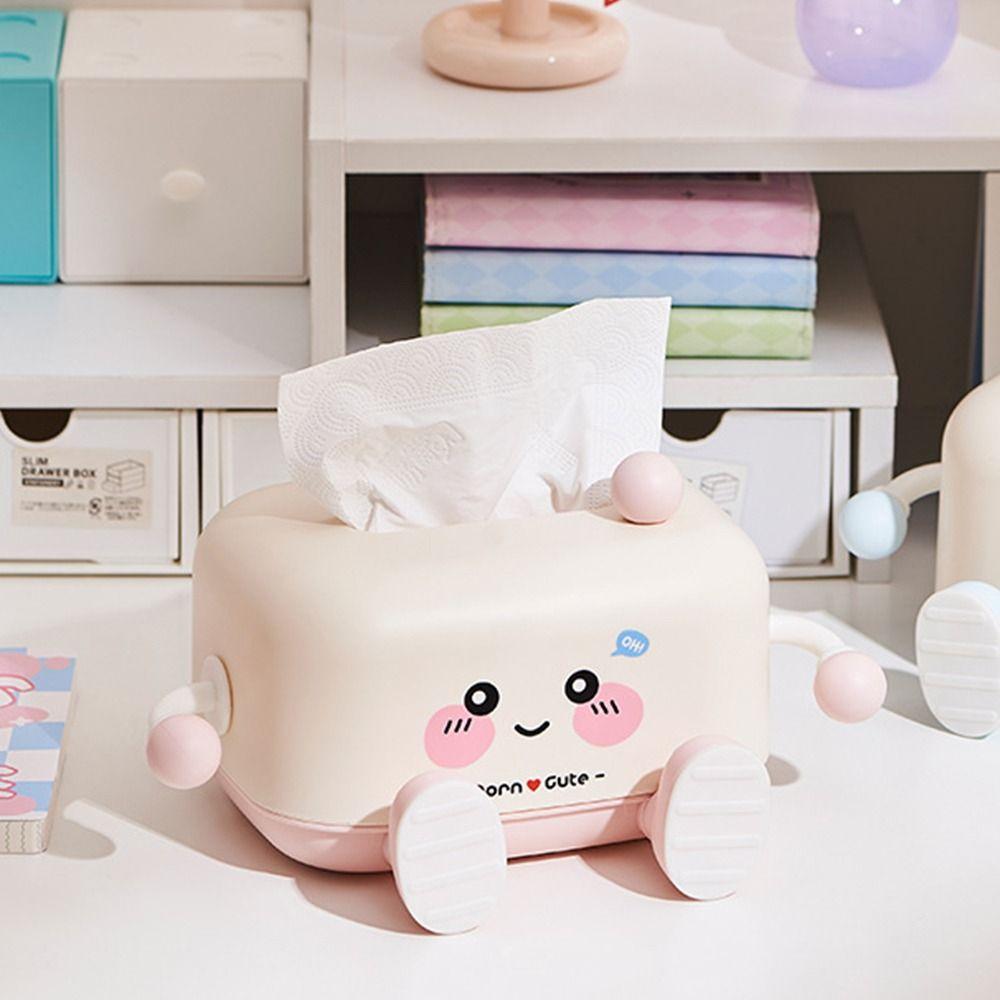 Plastic Paper Towel Holder Large Capacity Napkin Storage Case  Desktop Decoration