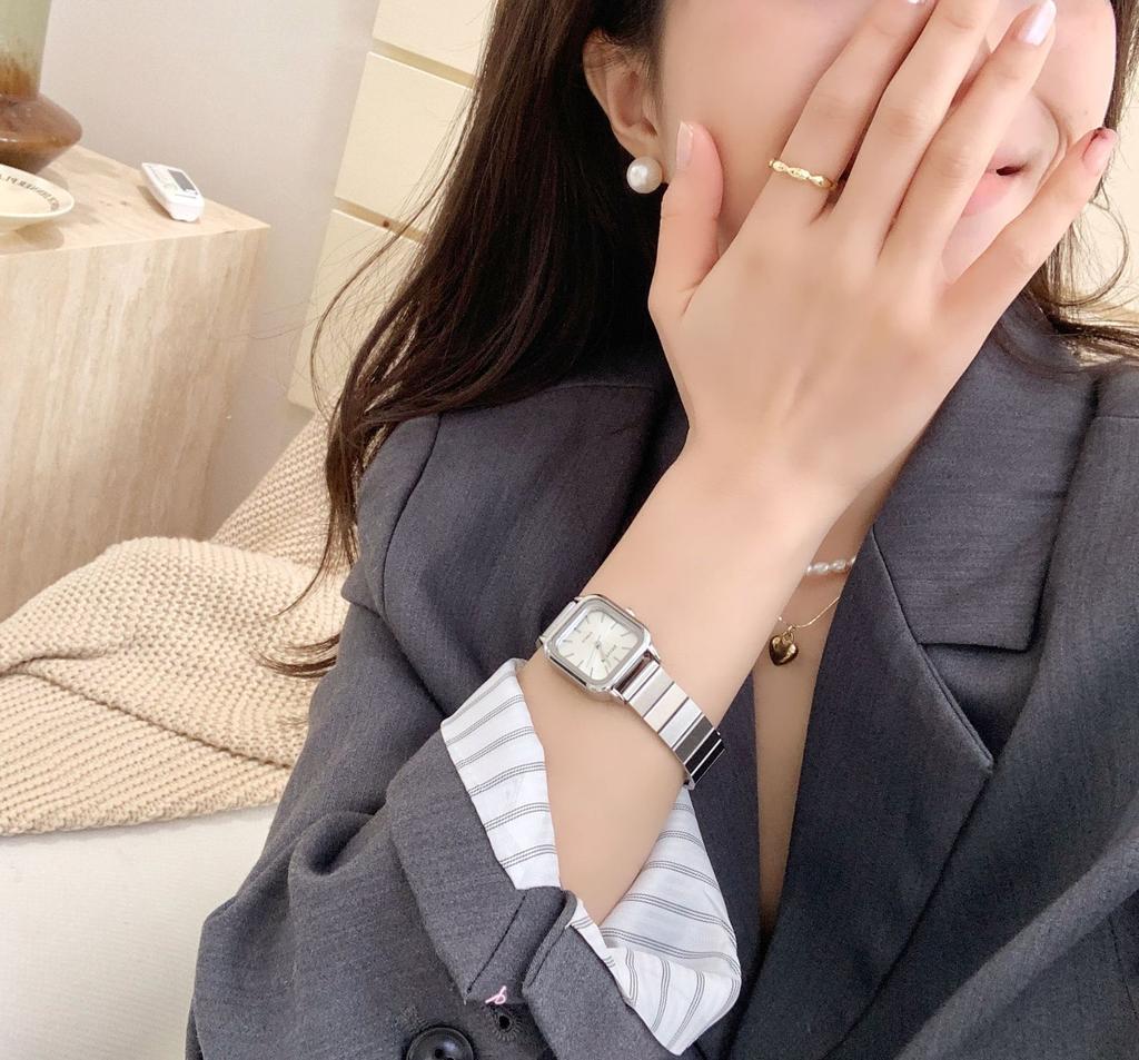 Square Watch Women'S Light Luxury Niche High-End Sense Simple Temperament Student Style Small Women'S Watch