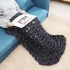Knitted Chunky Plush Sofa BLANKET Warm Soft Super Big Bulky (Grey 60 * 60cm / 23.6 * 23.6in)