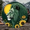 Green Lion Sunflower Spare Tire Cover For SUV Trailer RV Waterproof Sun Protection