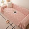 Panno Copridivano in Peluche di Cotone Shu, Inverno Ispessito Peluche Copertura Totale Caldo Cuscino per Divano in Peluche, Coperta Copertura Invernale