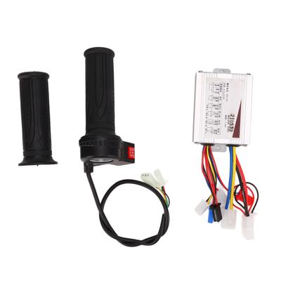 E-Bike Controller 12V 500W Sensitiver Farbkopf DC-Motor Bürstenbehafteter Controller Drei-Gang-Gasgriff Drehgriffe Set