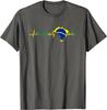 Brazil Flag Heartbeat Brasil Unisex TShirt Short Sleeve  Cotton ONeck Unisexs Clothing