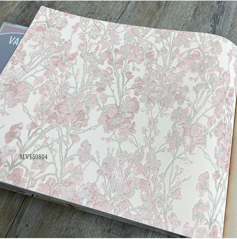 High-End Luxury American Floral Wallpaper Striped Bedroom Living Room 3D European Pastoral Large Flower Tv Background Wall Paper