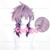 Durin Cosplay Wig 55cm Long Purple Gradient Wig Cosplay Anime Heat Resistant Synthetic Wigs for Halloween Carnival Party Costume