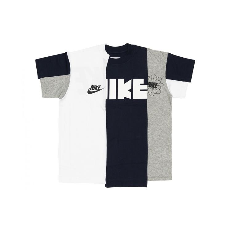 (WMNS) Nike x sacai NRG Splicing logo Colorblock T-Shirt  Navy  Women s CD6311-711 XS