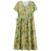Elegant Women Dresses Summer Plus Size Vintage Clothes Short Sleeve Casual Long Dress