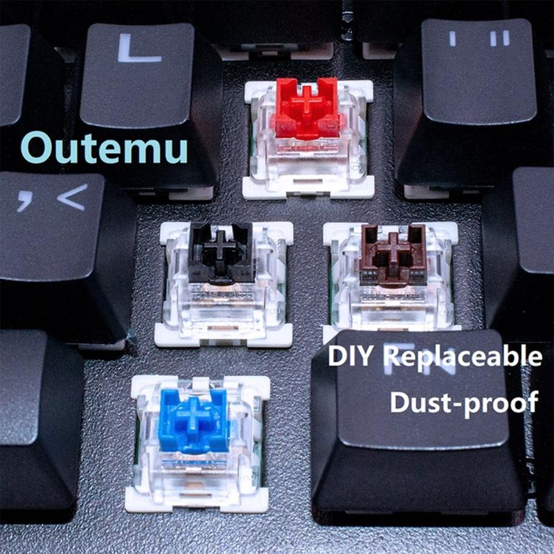 60Pcs Mechanical Keyboards Switches With Double Head Keycap Puller For Gaming And Typing