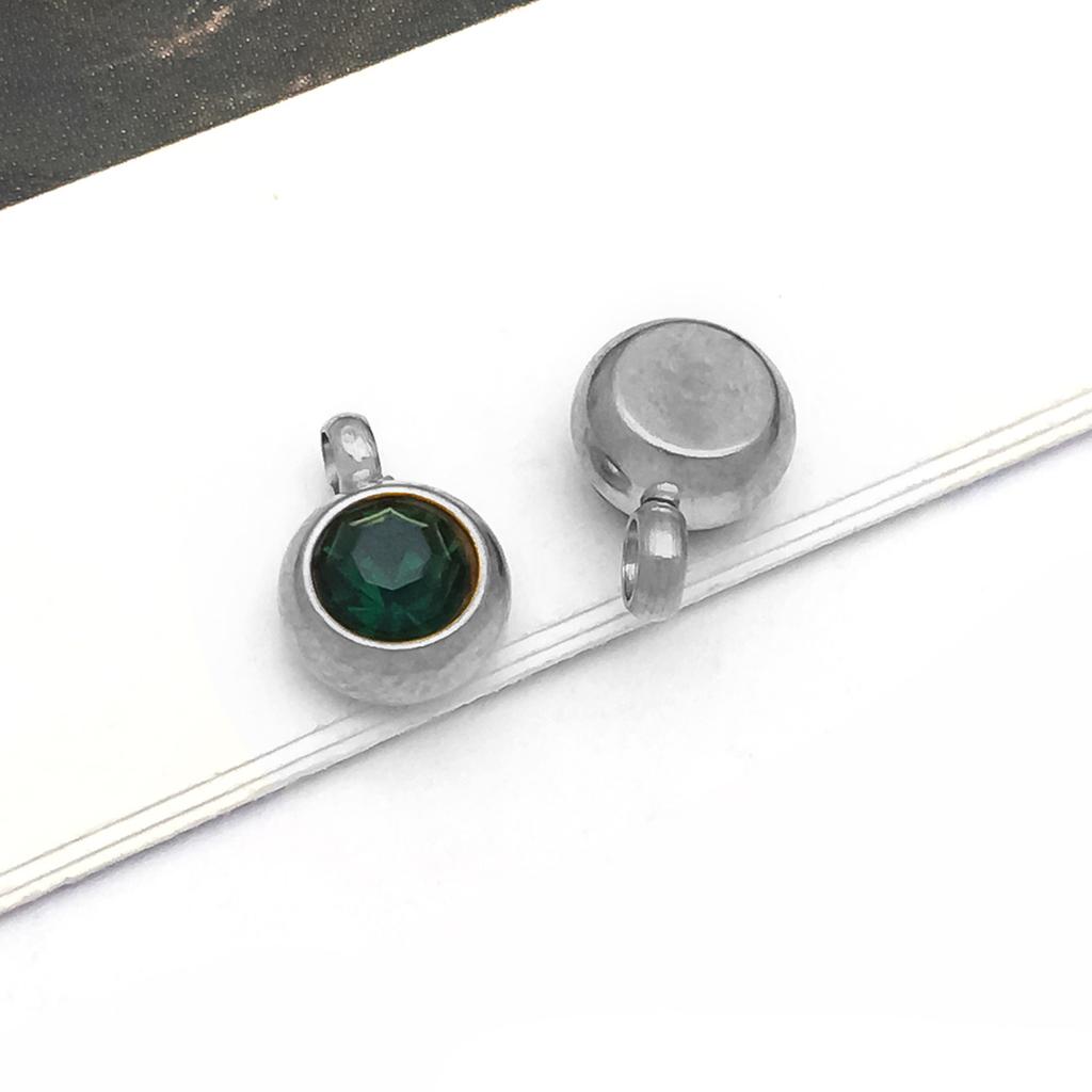 DIY alloy jewelry accessories inlaid with colored diamonds, twelve-star birthstone, birthstone, zodiac stone necklace, bracelet, small pendant.