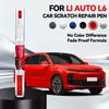 För LI AUTO L6 2024-2025 Färgreparationspenna Touch Up Repborttagare DIY Biltillbehör Svart Vit Silver Blå Röd