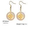 Witch Knot Drop Earring Stainless Steel Amulet Witchcraft Clear Zircon Round Pendant Earrings Jewelry Valentine Gift
