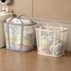 1pc Foldable Breathable Mesh Laundry Basket with Reinforced Handles, Collapsible Rectangular Storage Bin for Bathroom, Wardrobe, Dorm, Travel